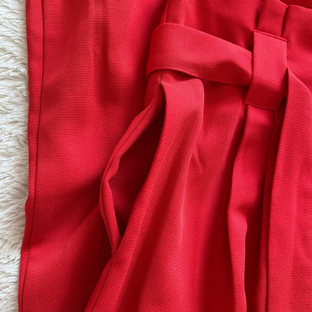 Hot Red Wide Leg Pants Dotti Size 12 - Picture 4 of 5